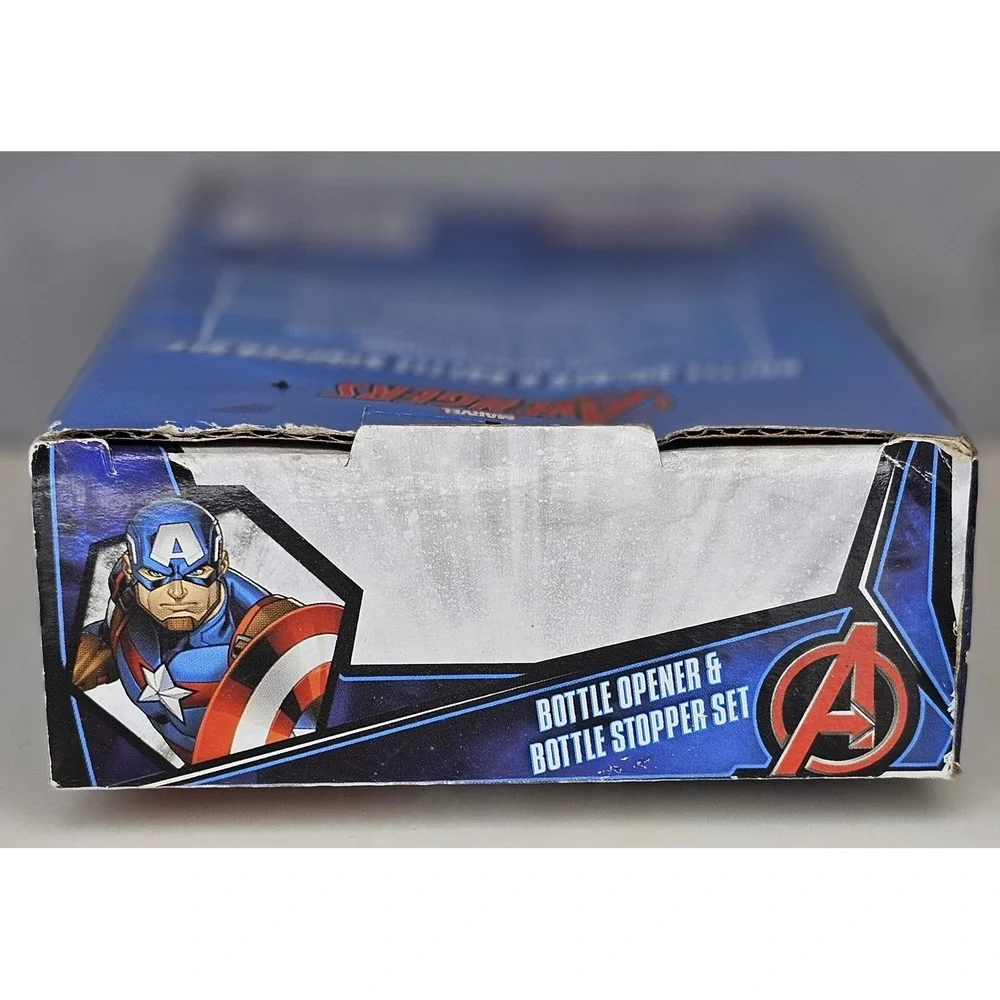 Marvel Avengers Captain America Bottle Opener/Bottle Stopper Set - NEW‎